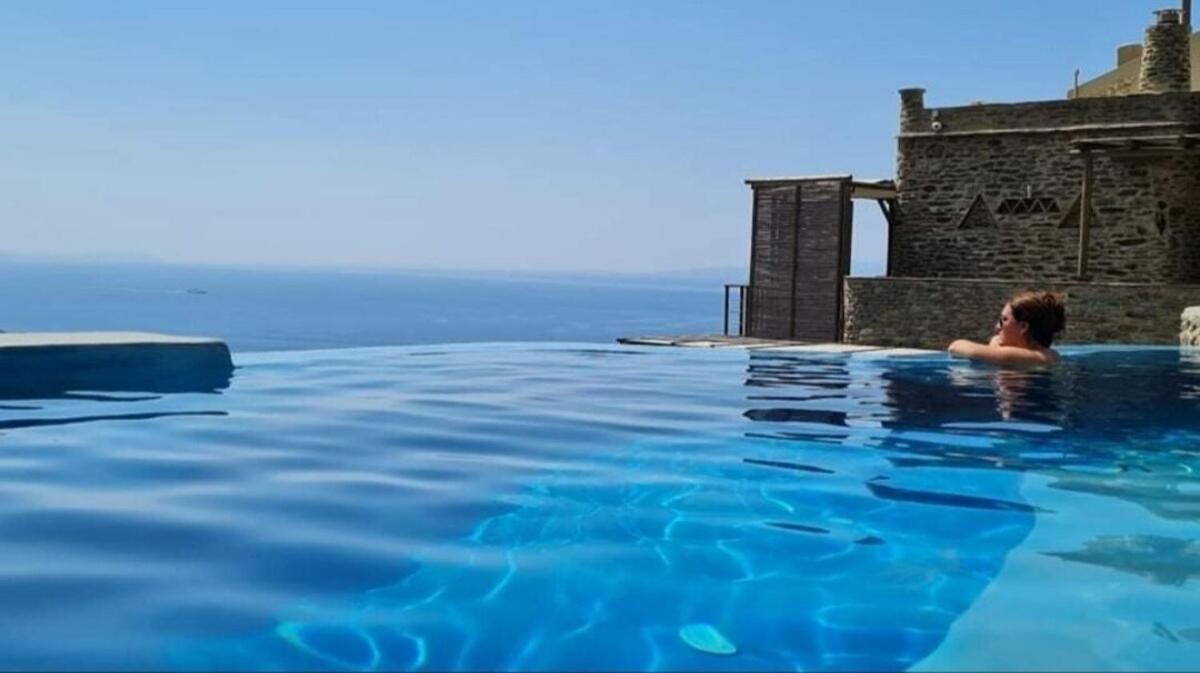 Апарт отель Aegean Castle Andros - Adults Only Agia Eleousa Экстерьер фото